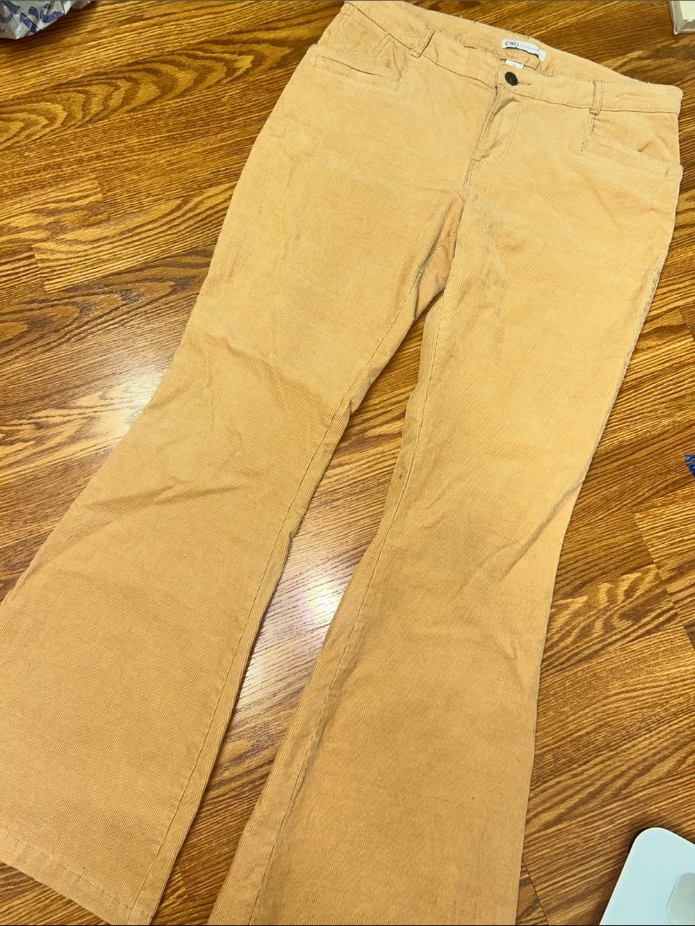 Cato Corduroy Flare Pants in Camel